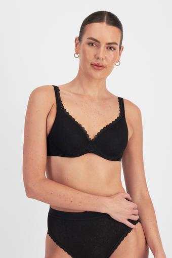 Barely There Lace Contour Bra (Black)