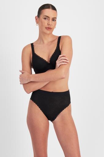 Barely There Lace Full Brief (Black)