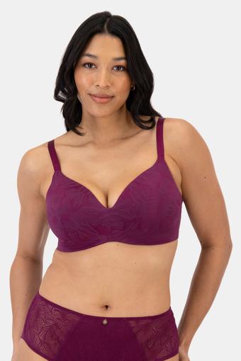 Berlei Breathe™ Lift & Shape Wirefree Bra (Contemporary Floral Smoked Eggplant)