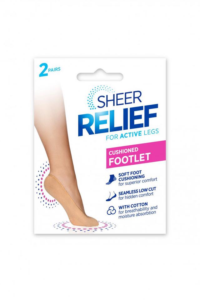 Berlei Sheer Relief Cushioned Heel Footlet 2 Pack Skin