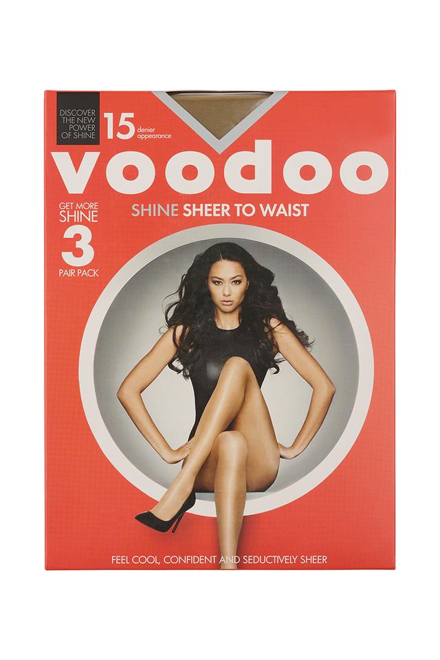 Voodoo Shine Sheer To Waist 3 pack 15 Denier